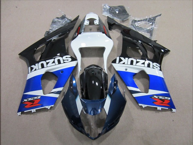 Affordable 2003-2004 Blue White Decal Suzuki GSXR1000 Motorbike Fairing