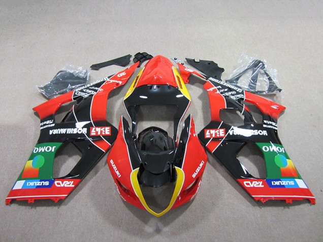 Affordable 2003-2004 Red Green Black Suzuki GSXR1000 Bike Fairing