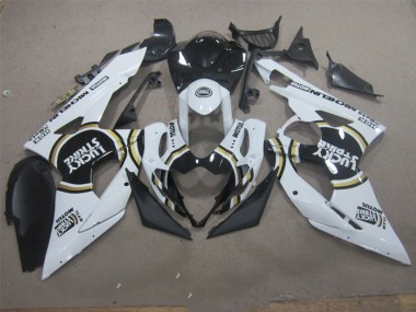 Affordable 2005-2006 White Lucky Strike Black Motul Suzuki GSXR1000 Motorcycle Fairing Kit