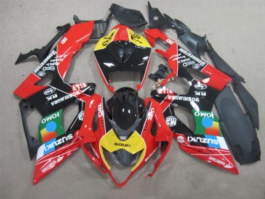 Affordable 2005-2006 Black Red Yellow Suzuki GSXR1000 Bike Fairings