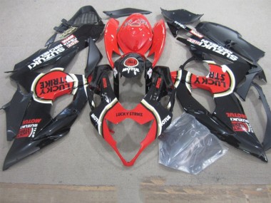 Affordable 2005-2006 Black Lucky Strike Red Motul Suzuki GSXR1000 Motorbike Fairing