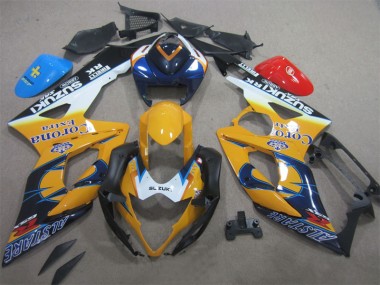 Affordable 2005-2006 Yellow Blue Corona Extra Suzuki GSXR1000 Moto Fairings