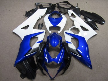 Affordable 2005-2006 Blue White Suzuki GSXR1000 Motorcylce Fairings