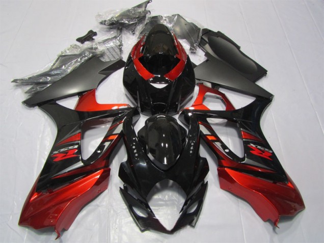 Affordable 2007-2008 Black Red Suzuki GSXR1000 Motorcycle Fairing Kit