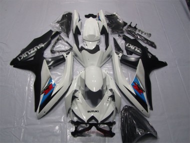 Affordable 2007-2008 White Black Suzuki GSXR1000 Motor Bike Fairings