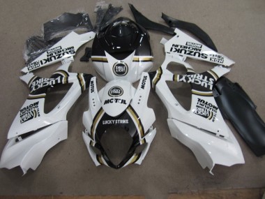 Affordable 2007-2008 White Lucky Strike Black Motul Suzuki GSXR1000 Motorcycle Replacement Fairings