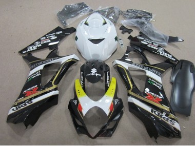 Affordable 2007-2008 Black White Suzuki GSXR1000 Motorcylce Fairings