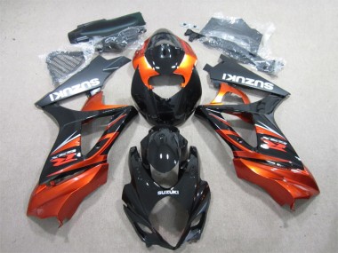 Affordable 2007-2008 Black Orange Suzuki GSXR1000 Motorbike Fairing