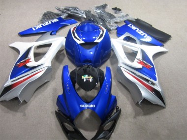 Affordable 2007-2008 Blue White Suzuki GSXR1000 Motor Bike Fairings