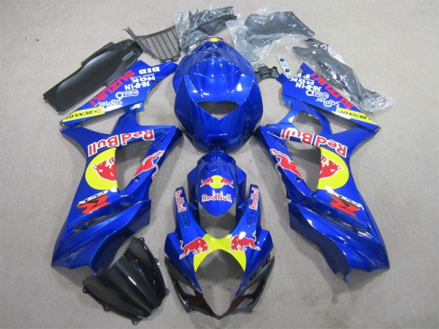 Affordable 2007-2008 Blue Red Bull Suzuki GSXR1000 Motorbike Fairing Kits