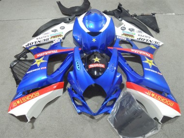 Affordable 2007-2008 Blue Rockstar Suzuki GSXR1000 Motorcycle Fairings Kits