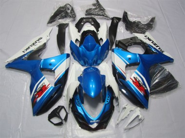 Affordable 2009-2016 Blue White Suzuki GSXR1000 Replacement Motorcycle Fairings