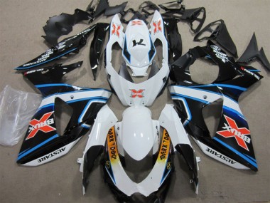 Affordable 2009-2016 White Blue Brux Dark Dog Suzuki GSXR1000 Motorbike Fairing Kits