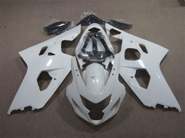 Affordable 2004-2005 White Suzuki GSXR600 Bike Fairings