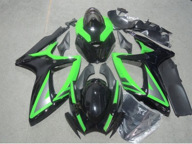 Affordable 2006-2007 Black Green Suzuki GSXR600 Motorbike Fairing