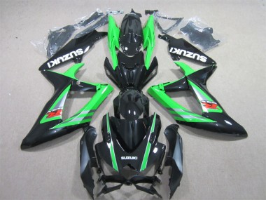 Affordable 2006-2007 Black Green Suzuki GSXR600 Bike Fairings