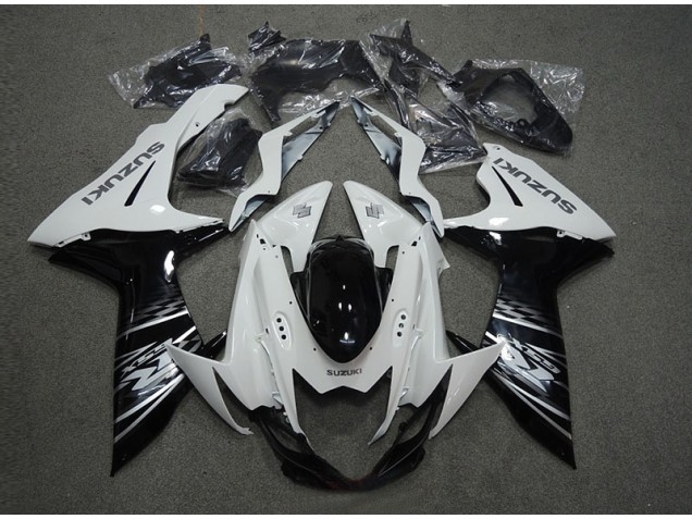 Affordable 2011-2021 White Black Suzuki GSXR600 Motorcycle Replacement Fairings