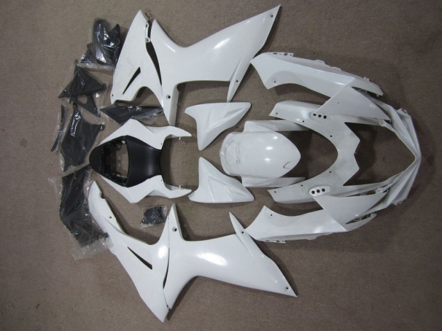 Affordable 2011-2021 White Suzuki GSXR600 Replacement Fairings