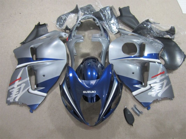 Affordable 1996-2007 Silver Blue Suzuki GSXR1300 Hayabusa Motorcylce Fairings