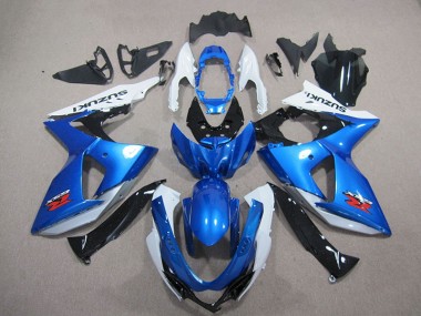 Affordable 2009-2016 Blue White Suzuki GSXR1000 Replacement Fairings