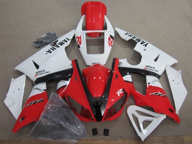 Affordable 1998-1999 Red White Black Decal Yamaha YZF R1 Bike Fairing