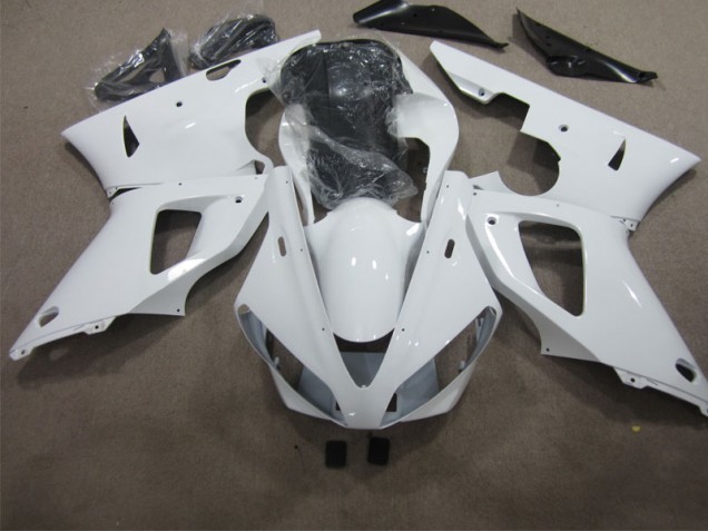 Affordable 2000-2001 White Yamaha YZF R1 Motorcylce Fairings