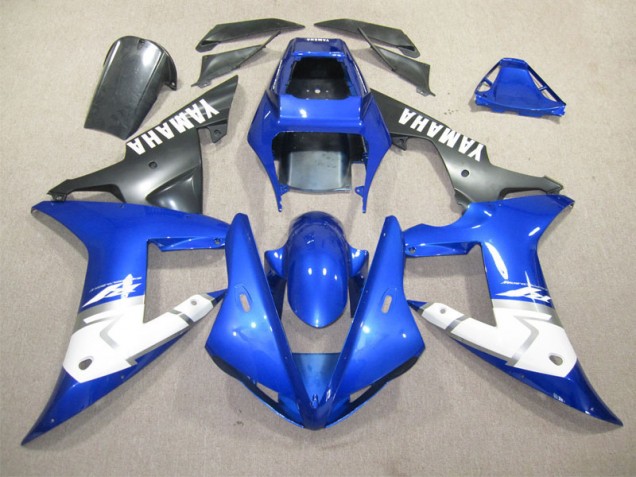 Affordable 2002-2003 Blue White Yamaha YZF R1 Bike Fairing Kit