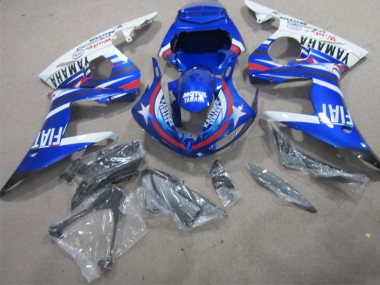 Affordable 2002-2003 Blue White Motul Fiat Yamaha YZF R1 Moto Fairings