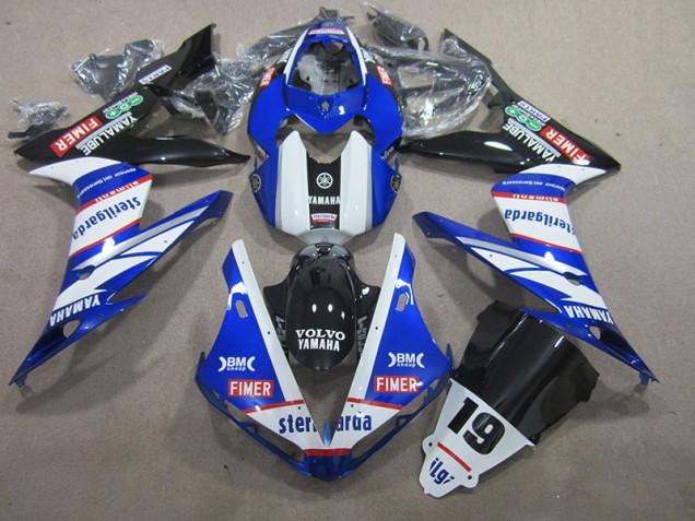 Affordable 2004-2006 Blue White Volvo Sterilgarda 19 Yamaha YZF R1 Replacement Fairings