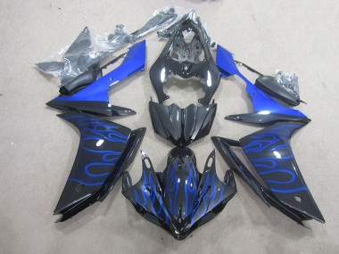 Affordable 2007-2008 Black Blue Flame Yamaha YZF R1 Motorcycle Fairing