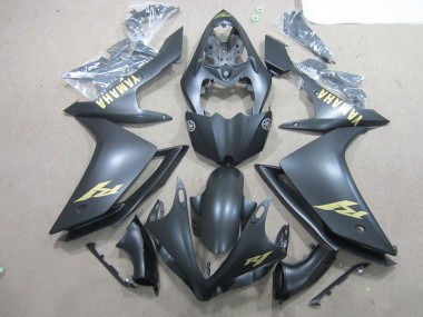 Affordable 2007-2008 Black Gold Decal Yamaha YZF R1 Bike Fairing