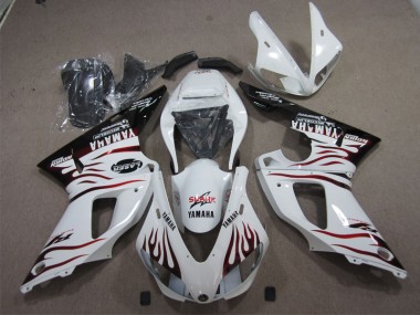 Affordable 2009-2011 White Black Red Shark Yamaha YZF R1 Bike Fairing Kit