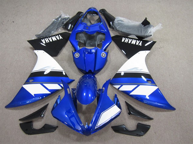 Affordable 2009-2011 Blue White Yamaha YZF R1 Motorcylce Fairings