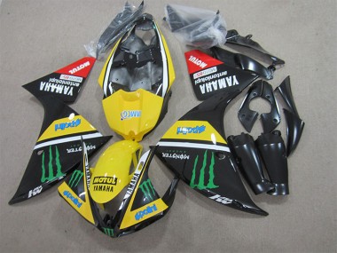 Affordable 2009-2011 Black Yellow Motul Monster Yamaha YZF R1 Bike Fairing