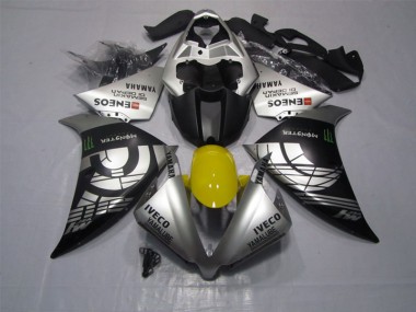 Affordable 2012-2014 Black Silver Iveco Yamalube Monster Yamaha YZF R1 Motor Bike Fairings