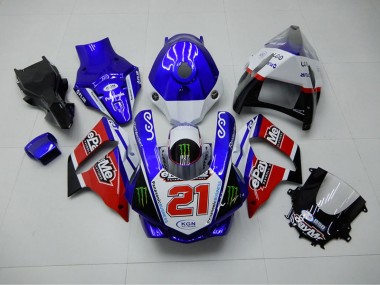 Affordable 2015-2019 Blue Red KGN 21 Yamaha YZF R1 Motorbike Fairing