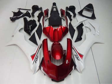 Affordable 2015-2019 Red White Yamaha YZF R1 Bike Fairings