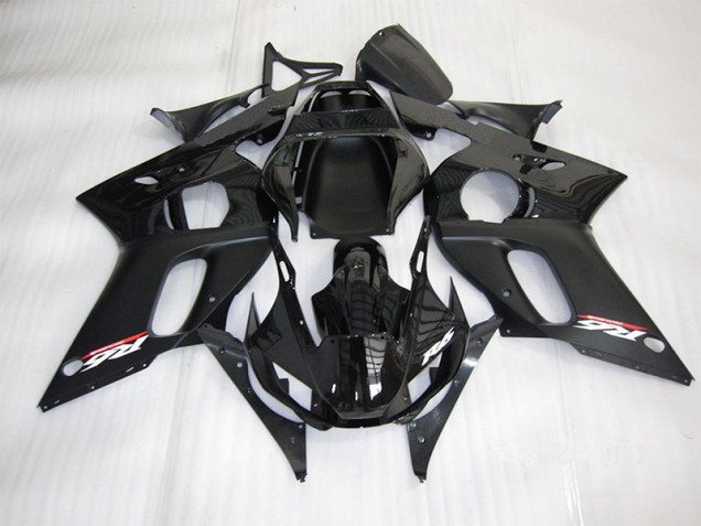 Affordable 1998-2002 Black Yamaha YZF R6 Motorcycle Fairings