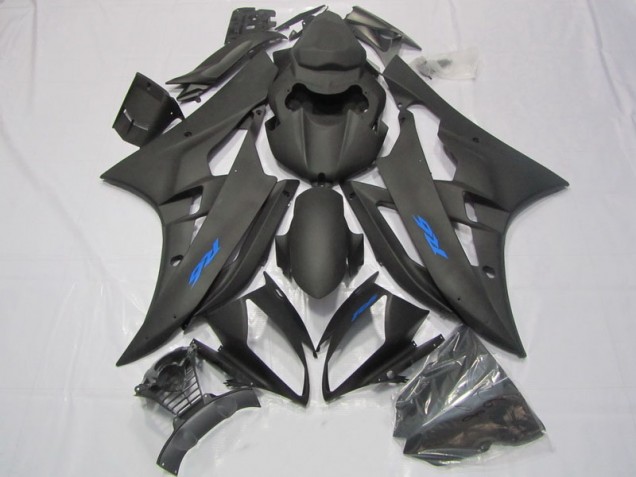 Affordable 2006-2007 Black Blue Decal Yamaha YZF R6 Motorcycle Fairings Kit