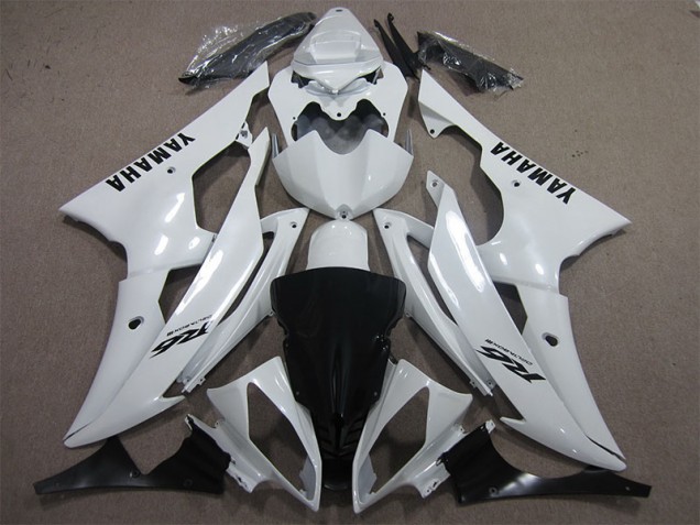 Affordable 2008-2016 White Black Decal Yamaha YZF R6 Motorcycle Fairing Kits