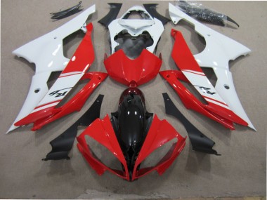 Affordable 2008-2016 Red White Black Yamaha YZF R6 Motorcycle Fairing Kit